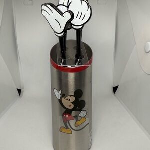 Disney Parks Mickey Mouse Stirring Stirrer Sticks Holder Glove Stainless Steel